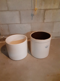 Crocks for wine-making or for potting plants.
