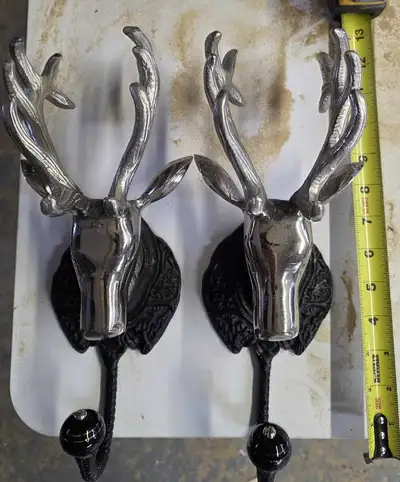 Metal Deer Head Coat Hooks , View more