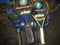 3 raquettes de tennis