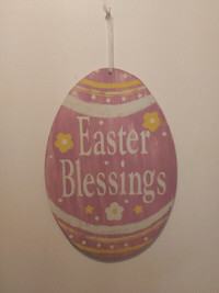 Easter Blessings Hanging Sign