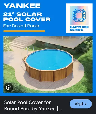 Yankee Solar Pool Cover for above ground swimming pools. Can’t tell on box if it is for 30’ or 50 ‘...