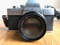Minolta SRT 100 Film 35mm  w/ MC Rokkor PF 1: 1.9 f 55mm Lens