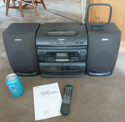 Vintage Sony CFD 646 Portable Stereo  (CD/ Cassette/ AM FM), View more