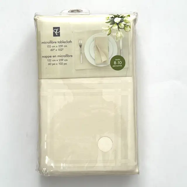 Brand New Microfibre Tablecloth ( Seats: 8-10) in Kitchen & Dining Wares in Edmonton - Image 2