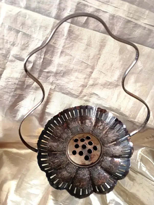 Antique Bridal Silver Basket63005666137345122