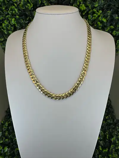 Chaîne massive Miami Cuban link SOLID 22” 14K 111.83 grammes 9mm, View more