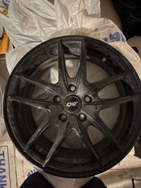 4 16X7 +40 4X100MM 73.1MM Gloss black wheels