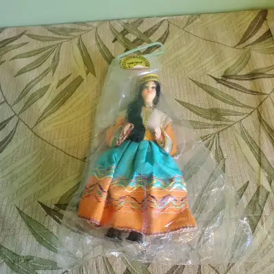 Vintage doll- Greek Traditional Dressed - Poseable Arms Folk Art, View more