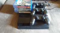 PlayStation 4+games+3 controllers