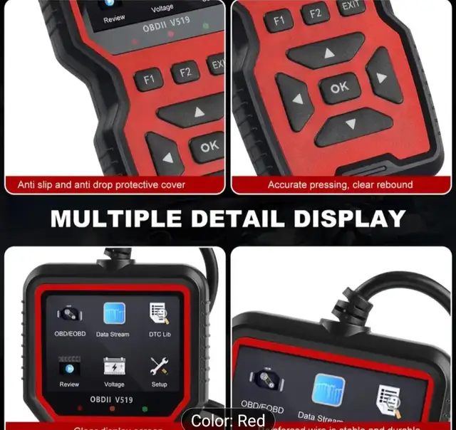 V410 OBD2 Diagnostic Code Reader, Engine Light Tester, Voltage ...