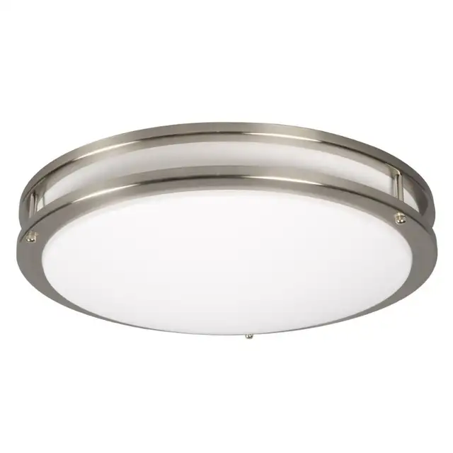 Brand New LED Flush Mount Ceiling Light - in Brushed Nickel in Indoor Lighting & Fans in Mississauga / Peel Region - Image 2