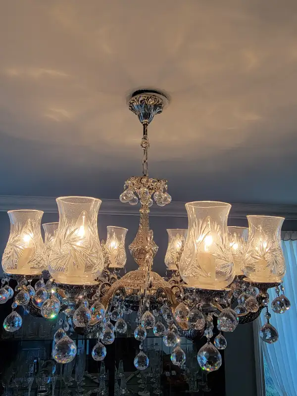 lustre argent 6 branches _ silver chandelier in Indoor Lighting & Fans in Laval / North Shore - Image 7