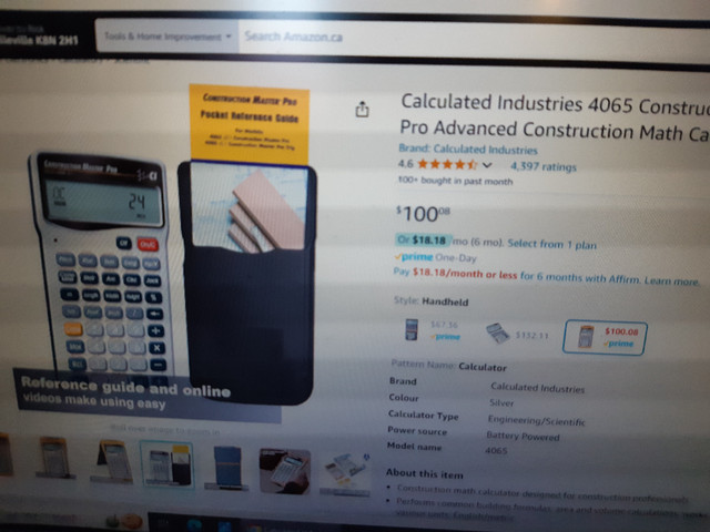 Contractors Calculator in Power Tools in Belleville - Image 4