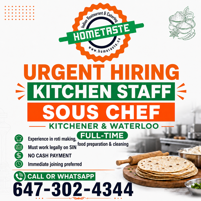 Kitchen Staff in Bar, Food & Hospitality in Kitchener / Waterloo - Image 2