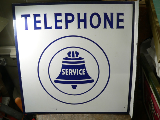 très belle enseigne flange de téléphone # 10926 dans Art et objets de collection  à Lanaudière - Image 2