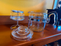 Vintage Pyrex Flameware Percolator Coffee Pot 4 cups 7754