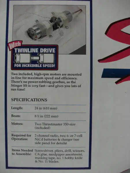 STINGER SS R/C BOAT Super Sport with R/C Installed. in Hobbies & Crafts in Calgary - Image 10