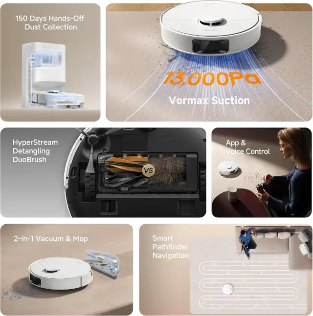 ✨ DREAME D20 Plus Robot Vacuum & Mop – Self-Emptying – DuoBrus in Arts & Collectibles in Markham / York Region - Image 10