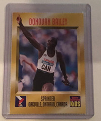 1996 Canadian Olympian & Gold Medal Winner Donovan Bailey Card