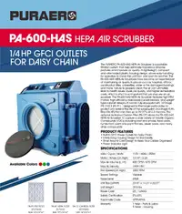 HEPA Air Scrubber PA-600-HAS