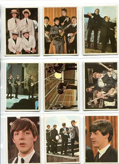 BEATLES BUBBLE GUM CARDS * 1960s * B&W AND COLOUR, View more