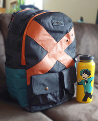 My Hero Academia! backpack and water bottle. Brand new!