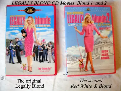 2 movies, Legally Blonde 1 and 2, DVDs set, pink cases, View more