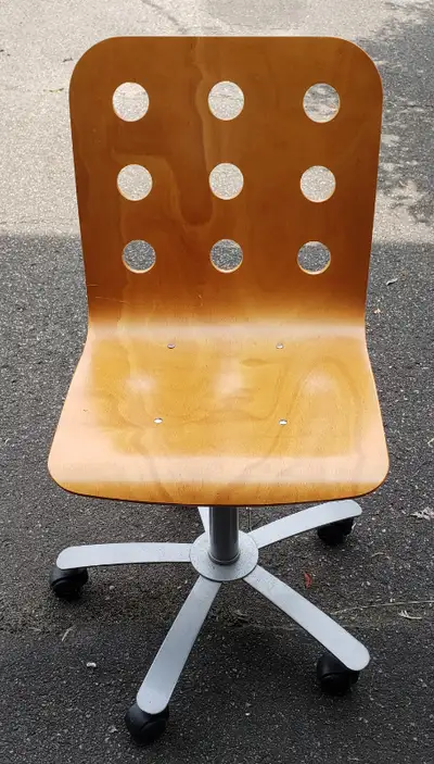 CHAISE DE BUREAU EN BOIS / DESK  WOOD CHAIR, View more
