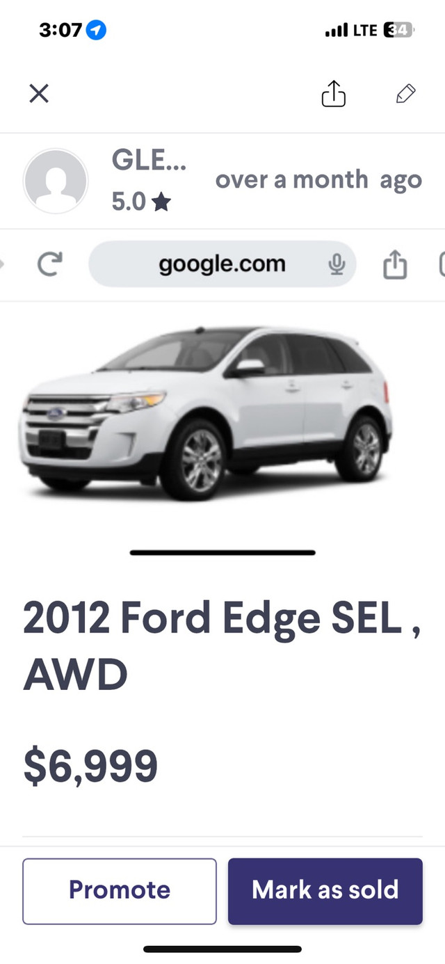2012 Ford Edge in Cars & Trucks in Muskoka