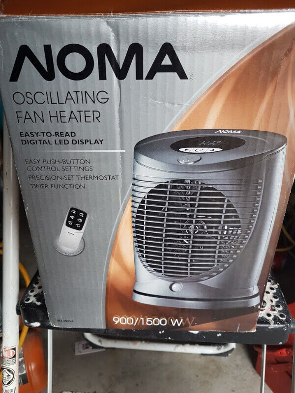 Noma oscillating heater/fan. Heaters, Humidifiers & Dehumidifiers
