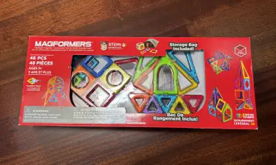 New in box Magformers 48 piece set. Pickup is 5 min northeast of Trafalgar Rd/Steeles Ave.