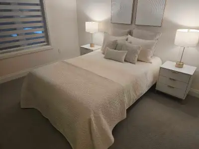 Queen Bed Duvet Cover plus Duvet, Pillows, Shams, etc, View more