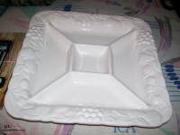 Large 15 inch square Porcelain Candy Dish, like new condition