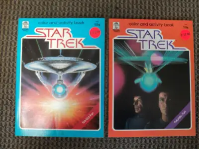 Vintage Star Trek Colouring Books 1982 1979 *Never used and in nice condition* -Blue 1982. 1.5 inch...