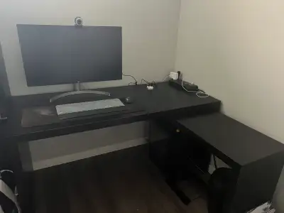 IKEA MALM Desk with Pull-out Panel, View more