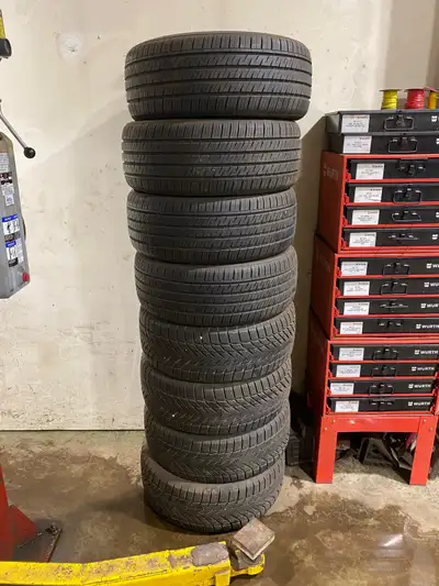 Text or call: Mark 647-888-9573 Selling 2 full sets (8 tires total) because the vehicle they were on...