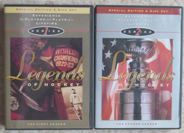 2 DVD set LEGENDS of HOCKEY Series 1 Series 2 4 discs total dans CD, DVD et Blu-ray  à Ouest de l’Île