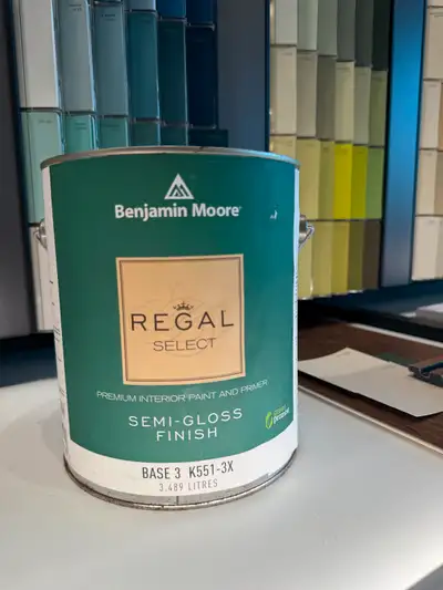 BENJAMIN MOORE Discontinued Regal Select Semi-Gloss Paint. Your trimwork faces wear and tear, and wo...