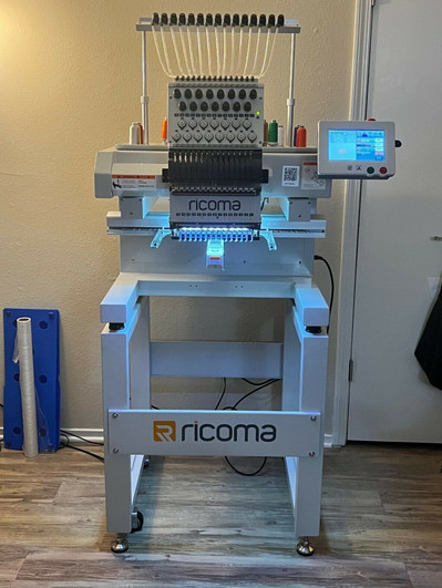 Used, Ricoma MT-1501, Single Head, 15 Needle Commercial Embroidery Mac for sale  
