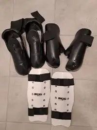 Martial Arts Sparing Gear  -Gloves, Shin, Foot pads