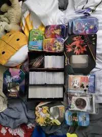 Pokémon cards tins.