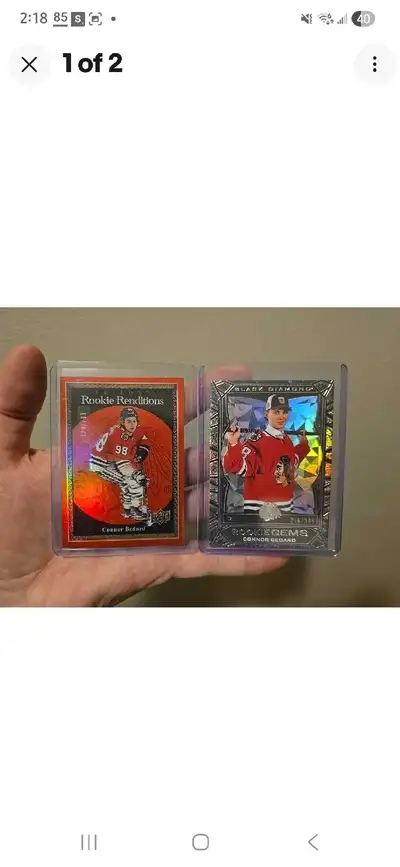 2023-24 Black Diamond Rookie Gems Connor Bedard RC #/399 And Trilogy RC #/799