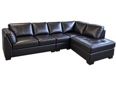 Leather Sectional Sofa ( Used ) in Good Condition . Color -Brown, View more