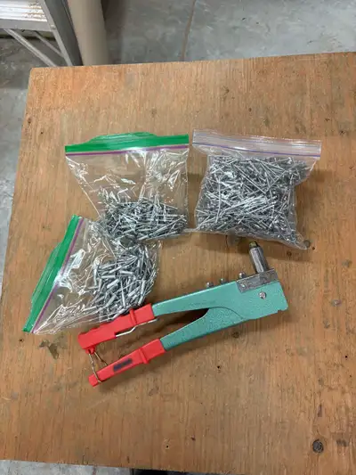 pop rivet gun and assorted rivets , View more