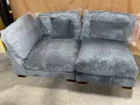 Sofa Corduroy Gris 2 places BRAND NEW 