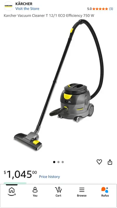 Karcher T12 This is a very good vacuum for hard floors and low pile carpet. It has a long cord and r...