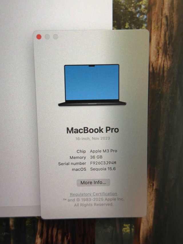 MacBook Pro 16 inch 512 gb M3 Pro 36GB ram Space Black in Laptops in Markham / York Region