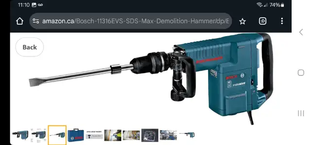 Bosch 11316 - SDS-max Demolition Hammer SKU: BOS11316 3 Bits in Power Tools in Windsor Region - Image 2
