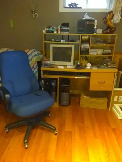 Desk and chair, View more
