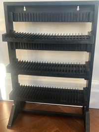 VTG Black CD Rack, Stands or Hangs, holds 75 CD’s